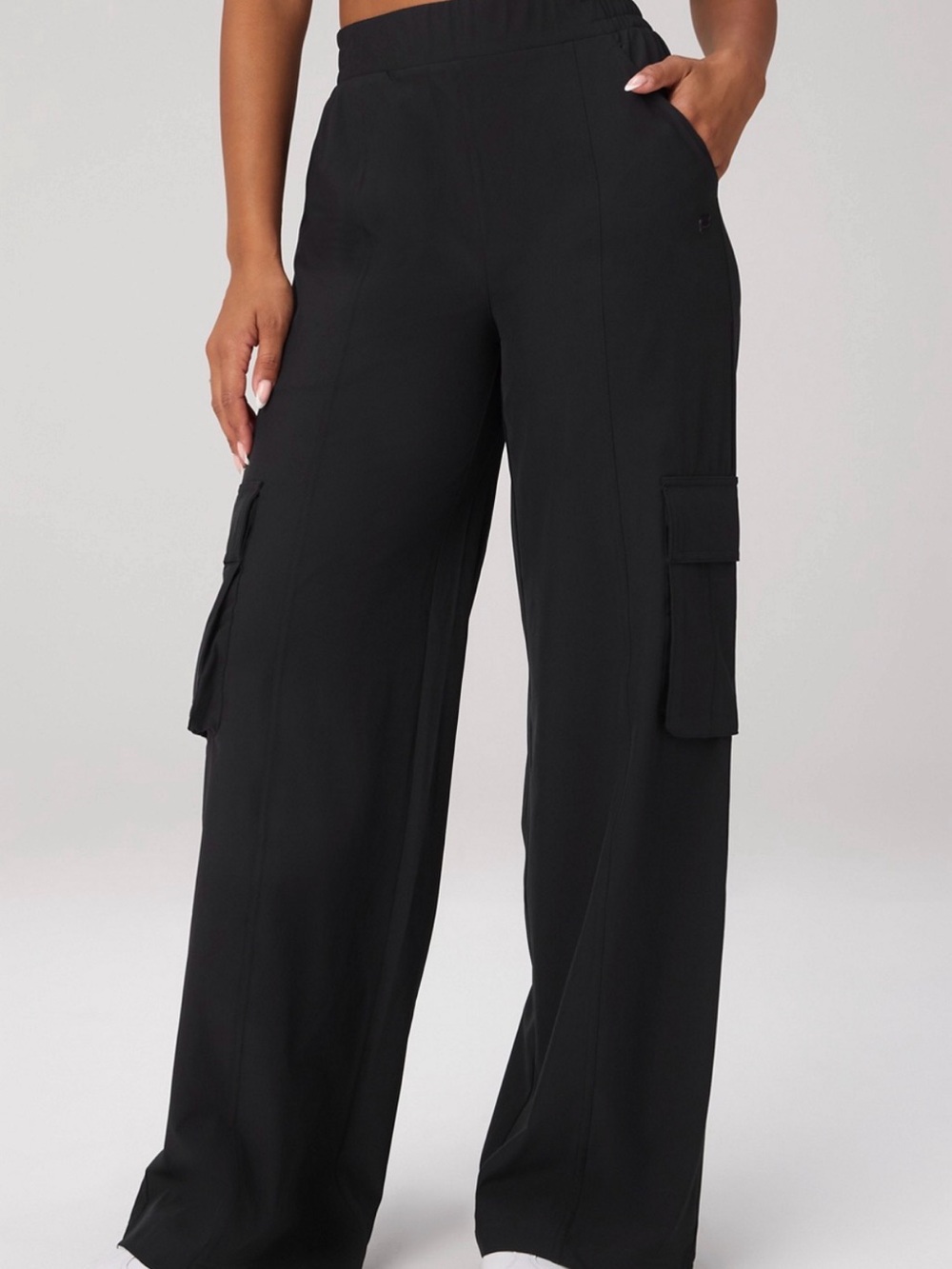 Fabletics Wide Leg Cargo Pants - Black